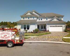 Hydro-Kleen equipment ready to clean the pavement with pressure washing